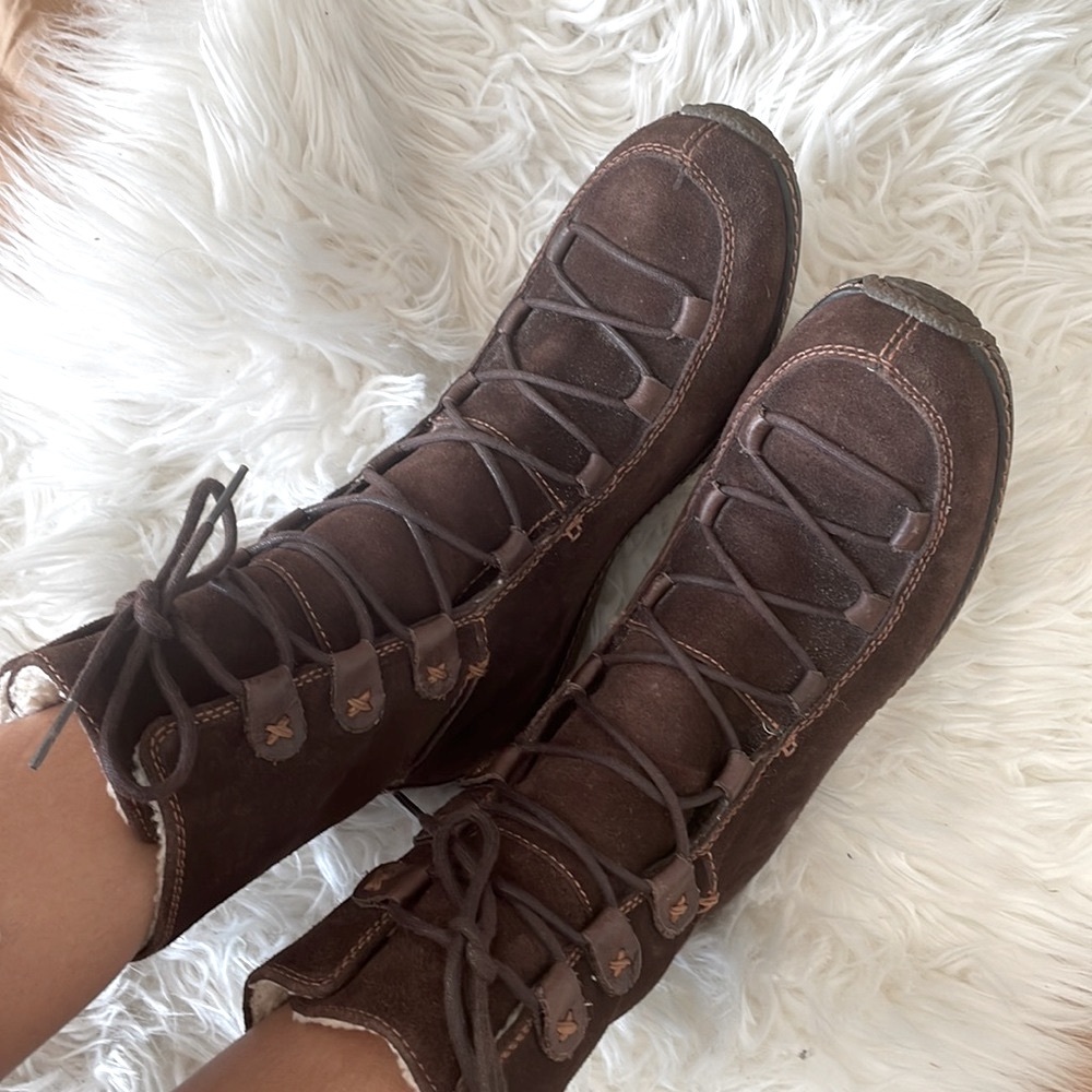 Timberland 69318 Moorland Reykir Ghillie Brown Lace up boots sz 9
